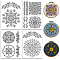 4 Sheets 11.6x8.2 Inch Stick and Stitch Embroidery Patterns, Non-woven Fabrics Water Soluble Embroidery Stabilizers, Floral, 297x210mmm