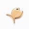 201 Stainless Steel Charms, Fish, Golden, 10.5x9x1mm, Hole: 1.5mm