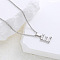 Stainless Steel Alphabet Pendant Necklaces for Women, Stainless Steel Color, Letter E
