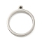 Non-Tarnish 304 Stainless Steel Laser Cut Pendants, Ring Charm, Stainless Steel Color, 22.5x20x3mm, Hole: 2mm