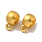 Alloy Tube Bails, Round, Matte Gold Color, 11.5x8x5mm, Hole: 2mm, Inner Diameter: 5mm