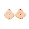 304 Stainless Steel Charms, Laser Cut, Owl, Rose Gold, 12.5x11x1mm, Hole: 1.2mm