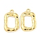 Alloy Pendants, Rectangle Charm, Golden, 22x14x3mm, Hole: 1.6mm