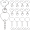 150Pcs Keychains Clips with Key Rings Metal Lobster Clasp Bulk Silver Heart Shape Carabiner Trigger Spring Key Chain Buckle Clip Hooks for Jewelry Making Handbag Hardware Accessories Keychain