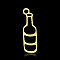 Ion Plating(IP) 201 Stainless Steel Pendants, Bottle, Real 18K Gold Plated, 19x6x1mm, Hole: 1.6mm