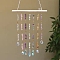 Teardrop Glass Suncatchers, Natural Amethyst, Quartz Crystal, Fluorite, Rose Quartz, Carnelian Chip Hanging Ornaments, Rainbow Maker, for Garden & Home Decoration, Mixed Color, 520mm