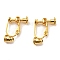 304 Stainless Steel Screw On Clip-on Earring Converters Findings, Spiral Ear Clip, For Non-pierced Ears, Golden, 17.5x12.7x5mm