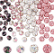 DIY Polymer Clay Rhinestone & Gold Sand Lampwork Beads Making Findings Beads Kits, Mixed Color, 9~10x7~10mm, Hole: 1.5~2mm, 100pcs/set