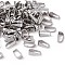 Tarnish Resistant 304 Stainless Steel Snap On Bails, Stainless Steel Color, 7x2.5x3.5mm, Hole: 3x6.5mm