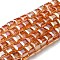 Electroplate Glass Beads Strands, AB Color Plated, Faceted, Cube, Sandy Brown, 7~8x7~8x7~8mm, Hole: 1.5mm, about 97~100pcs/strand, 70~71cm