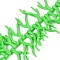 Opaque Acrylic Imitation Coral Beads Strands, Nuggets, Lime, 46~48x34~35x7~8mm, Hole: 1.4mm, about 50pcs/strand, 18.50''(47cm)