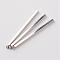 Brass Pendants, Rack Plating, Rectangle, Platinum, 40x2x2mm, Hole: 1mm