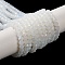 Imitation Jade Glass Beads Strands, Half AB Color Plated, Faceted, Frosted, Rondelle, WhiteSmoke, 3.5~3.8x3mm, Hole: 1mm, about 105~110pcs/strand, 29~31cm