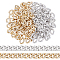 140Pcs 2 Colors CCB Plastic Linkings Rings, Quick Link Connectors, with Crystal Rhinestone, For Jewelry Cross Chains Making, Twist, Mixed Color, 19x14x5mm, Inner Diameter: 10x5mm, 70pcs/color, 140pcs/box