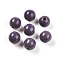 Opaque Solid Color Glass Beads, Round, Medium Purple, 8~8.5mm, Hole: 1.2~1.6mm, about 1420pcs/1000g