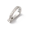 Brass Micro Pave Clear Cubic Zirconia Enhancer Shortener Pendant Bails, Hinged Bails, Cadmium Free & Nickel Free & Lead Free, with Loop, Platinum, 17x10x2.5mm, Hole: 1.2mm