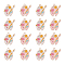 40Pcs 2 Colors Alloy Pendants, with Enamel, Cadmium Free & Lead Free, Light Gold, Color Palette, Light Gold, 19.5x18x1.5mm, Hole: 1.8mm, 20pcs/color