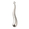 Anti-Tarnish 304 Stainless Steel Pendants, Twist Bar Charm, Stainless Steel Color, 37.5x7x2.5mm, Hole: 1.6mm