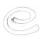 Non-Tarnish 304 Stainless Steel Snake Chain Necklaces, with Lobster Claw Clasps, Stainless Steel Color, 19.9 inch(50.5cm), 0.9mm