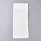 Imitation Burlap Pouches, Bottle Bag, Drawstring Bags, White, 34~35x14~15cm