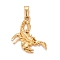 Ion Plating(IP) 304 Stainless Steel Pendants, Textured, Constellation/Zodiac Sign, Scorpio, 36x28x3.3mm, Hole: 10x4.5mm