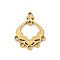 304 Stainless Steel Chandelier Component Links, Ion Platin(IP), Teardrop, Golden, 29.5x23x2.5mm, Hole: 2mm
