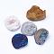 Electroplate Natural Druzy Agate Beads, No Hole/Undrilled, Nuggets, Mixed Color, 26~52x25~40x5~17mm