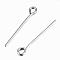 Tarnish Resistant 304 Stainless Steel Eye Pin, Stainless Steel Color, 20mm, Hole: 1.9x2mm, Pin: 0.7mm