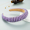 Bling Bling Glass Beaded Hairband, Wide Edge Headwear, Party Hair Accessories for Women Girls, Lilac, 30mm