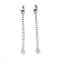 925 Sterling Silver Chain Extenders, with Lobster Claw Clasps & Charms, Heart, Antique Silver, 62x2.5mm, Hole: 2.4mm