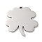 201 Stainless Steel Pendants, Laser Cut, Clover Charm, Anti-Tarnish, Stainless Steel Color, 30x30x1.5mm, Hole: 2mm