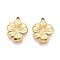 304 Stainless Steel Flower Pendants, Ion Plating(IP), Real 18K Gold Plated, 16x12x2mm, Hole: 1.2mm