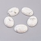 Natural Howlite Flat Back Cabochons, Oval, 40x30x8.5mm