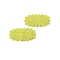 Polyester Oval Cabochons, for Hair Accessories Making, Yellow Green, 67x34mm