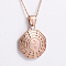 Vintage Punk Yin-yang Stainless Steel Pendant Necklaces for Men Women, Rose Gold