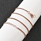 Brass Wheat Chains Necklaces for Women, with 304 Stainless Steel Lobster Clasp, Rack Plating, Lead Free & Cadmium Free, Long-Lasting Plated, Rose Gold, 17.83 inch(45.3cm)