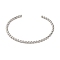 304 Stainless Steel Cuff Bangles for Women, Round , Stainless Steel Color, 1/8 inch(0.3cm), Inner Diameter: 2-3/8 inch(6.05cm)