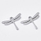 Non-Tarnish 201 Stainless Steel Pendants, Smooth Surface, Dragonfly, Stainless Steel Color, 13x17.5x1mm, Hole: 1.5mm