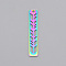 Ion Plating(IP) 201 Stainless Steel Pendants, Laser Cut, Rectangle with Arrow, Rainbow Color, 35x6x1mm, Hole: 1.5mm