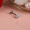 316L Surgical Stainless Steel Round Ball Threadless Labrets, with Polymer Clay Rhinestone, Stainless Steel Color, Crystal, 8mm, Pin: 1.2mm, Head: 4mm
