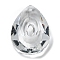 Transparent Glass Pendants, Faceted, Teardrop, for Chandelier Crystal Hanging Pendants, Clear, 37.5x26x11.5mm, Hole: 1.8mm