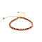 Handmade Non-magnetic Hematite
Braided Bead Bracelets, Stackable Bracelets for Women Men, Nuggets, Rose Gold, 10-1/4 inch(26cm)