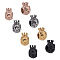8Pcs 4 Colors 304 Stainless Steel European Beads, Large Hole Beads, Lion, Mixed Color, 13x9x11mm, Hole: 4.5mm, 2pcs/color