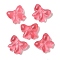 Transparent Spray Paint Glass Beads, Bowknot, Creamy White, 15.5x17.5x7.5mm, Hole: 1.4mm