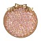 50Pcs 1 Set Glass Beads, Transparent, Round, Faceted, Light Coral, 9.5~10x9mm, Hole: 1.6mm