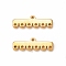 304 Stainless Steel Chandelier Component Links, 7-Loop Connector, Rectangle, Golden, 5x16.5x1.5mm, Hole: 1mm
