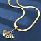 Ginkgo Leaf 201 Stainless Steel Herringbone Chains Pendant Necklaces, Golden, 16.14 inch(41cm)