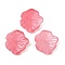 Transparent Glass Beads, Lotus Leaf, Baking Paint, Light Coral, 20x19.5x4.5~5mm, Hole: 1.2mm