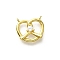 925 Sterling Silver Pave Clear Cubic Zirconia Heart Charms, Golden, 11x12x2.5mm, Hole: 0.8mm