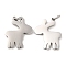 Non-Tarnish 304 Stainless Steel Pendants, with Jump Ring, Deer Charm, Stainless Steel Color, 17x13.5x1.4mm, Hole: 3.2mm